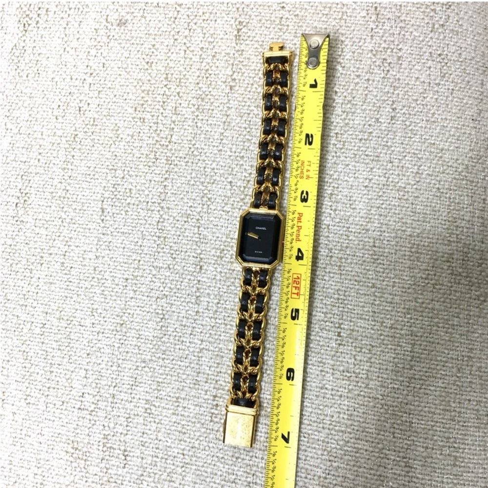 Authentic CHANEL Premiere watch gold black size L - Picture 12 of 14